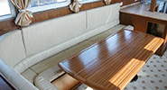 Мягкие диваны в салон катера из морского кожзама / БайкалТент Иркутск